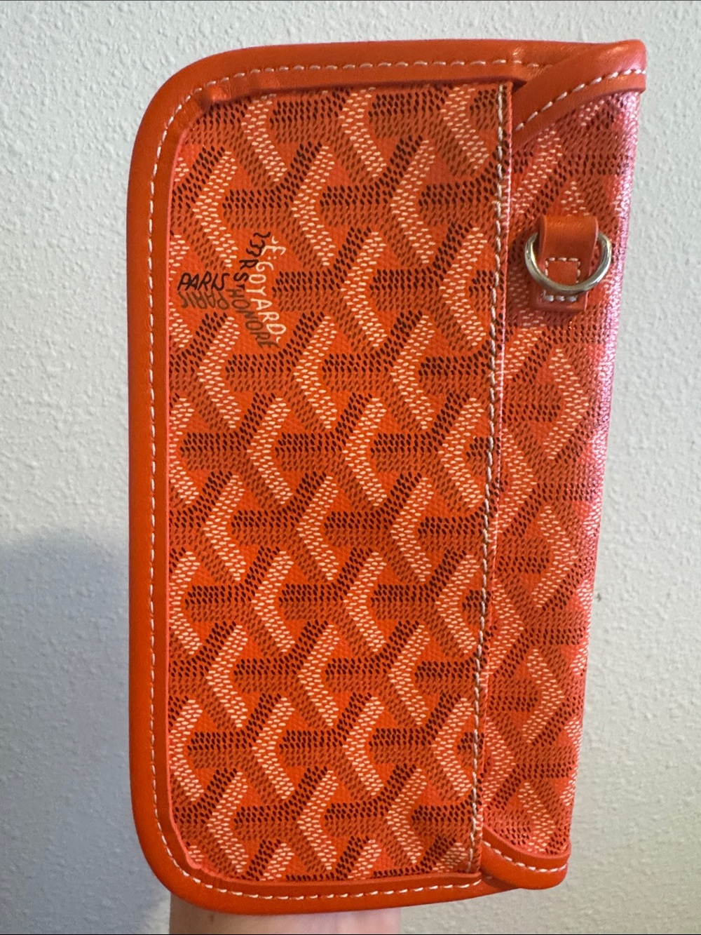 Fashion Orange Chevron Snap Pouch EEEUC LIKE NEW - Picture 3 of 10